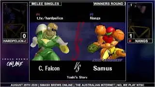 Hardpelicn (Captain Falcon) vs Nangs (Samus) - Winners Round 3 - Smash Brews 19