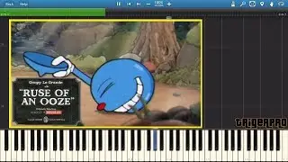 EASY! Cuphead - Ruse Of An ooze (Piano Tutorial) [Synthesia] sheet midi