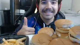 ASMR Mukbang Wendy's Chicken Sandwich, Burgers + Cheese Fries | Eating Sounds | P810 ASMR