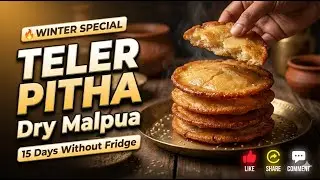 Bengali Teler Pitha 😍 | Dry Malpua Recipe | सर्दियों की खास मिठाई | बिना फ्रिज 15 दिन तक