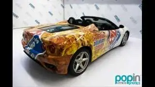 Vehicle Vinyl Wrap for Corporate Events - Domino's Pizza Ferrari - LIMO BROKER &reg;