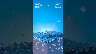 1000 kg Ball Vs. 1000 Boxes | Ball Vs. Boxes Series | #blender #games #simulation #asmr #gaming
