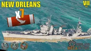 New Orleans 7 Kills & 118k Damage | World of Warships Gameplay