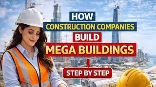 How Construction Companies Build Mega Buildings | Step by Step Construction Process 2026
