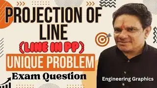 Unique Problem in Projection of Lines | Exam Question | Line in Profile Plane | Engg Graphics