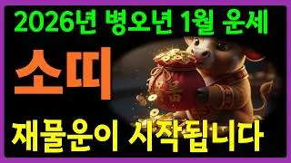 소띠 1월 절대 놓치면 안 될 날짜 공개! 💰 이 날만 알면 대박 터집니다 (feat. 로또당첨운)