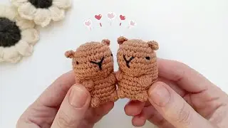 Вязаная капибара🤎 Брелок крючком🧶 #crochet #crocheting #capybara #amigurumi #вязание #капибара #knit