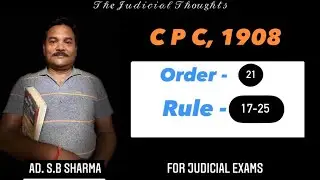 CPC, 1908(Order 21; Rule 17-25)