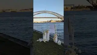 proposal set up 💍 #flowers #floristlife #floristbts #sydneyharbourbridge