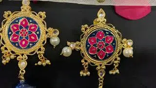 Blue Lotus Jhumka Earrings - Swabhimann Jewellery