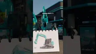 Drawing Vs Real Heavy Equipment #excavator #truck #dozer #construction  #drawing #shorts #fyp