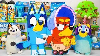 Bluey Toy Collection ASMR 💙 Bluey Play With Baby Digger Toys & Bluey and Friend Celebrate House