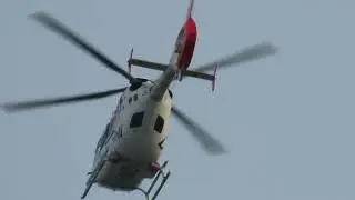 中日本航空ドクターヘリJA116D（Eurocopter EC135P2 ※ADS-Bなし）前で脇で後ろで旋回しながら家の真上を繰り返し通過⑧2025年12月23日（火）【2か月8日ぶり】【25分】