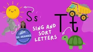 Sing and Sort Letter Sounds S and T Review for Toddlers and Kindergarten