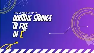 Writing strings  to a files in C programming || fputs() and fgets() || Tutorial #61