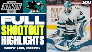 Los Angeles Kings at San Jose Sharks | FULL Shootout Highlights - November 20, 2025