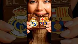 #ASMR 🍫 Girl Bites EL CL&Aacute;SICO Chocolate | Real Madrid vs Barcelona | Melting Flow