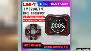 UNIT LM320FED Digital Inclinometer Laser Angle Meter High Precision 4x90 Relative Absolute Measure