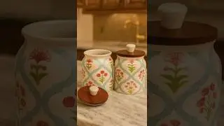 Stylish Ceramic Kitchen Jar | Best Storage Container for Tea Coffee Sugar For Everyday Use #pottery