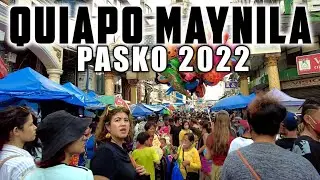 [4K] Grabe ang Tao! QUIAPO MAYNILA Ngayong Kapaskuhan! Quiapo Church, Hidalgo Street at Echague!