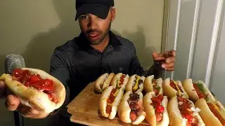 (ASMR) Eating HOT DOGS | Whispering | Ramble