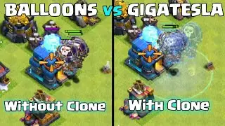 Balloons vs TH12 GIGATESLA - Clash of Clans! #clashshorts