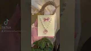Make a coquette necklace with me! 🎀🦢 #coquette #coquetteaesthetic #necklace #smallbusiness #etsy
