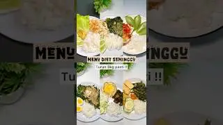 Ide menu diet harian selama seminggu #defisitkalori #menudietharian #shorts