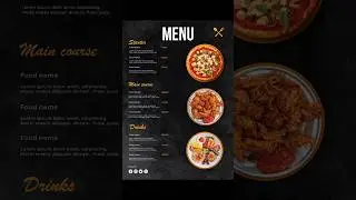 Food menu design in Adobe Photoshop