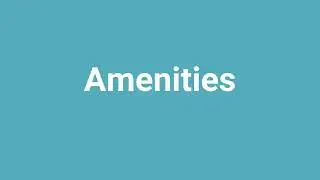 'Amenities' Meaning and Pronunciation
