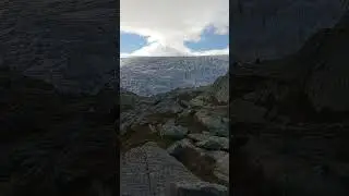 Finally the Glacier Gletscher of  Buerbreen Reinanuten view point close to Trolltunga Norway
