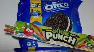 Oreo Sour Punch Straws Strawberry,Green Apple Flavour Sandwich Cookies