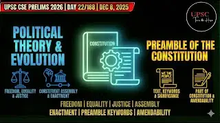 DAY 22/188 | 📚 Political theory, Constitution, Preamble | UPSC CSE PRELIMS 2026