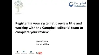 Registering your SR title and working with the Campbell editorial team to complete your review.