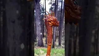 Epic Dragon Waking Stick #woodcarving