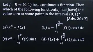IIT JEE advanced Definite Integration PYQ 2017