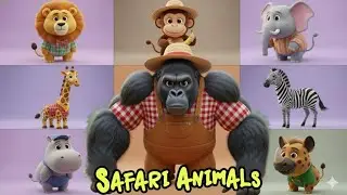 Safari Animals Sounds Song | Nursery Rhyme for Kids - Learn Animal Names and Sounds