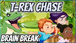 🦖 T-Rex Chase 🦖 Dinosaur Fitness Run | Brain Break | GoNoodle Inspired