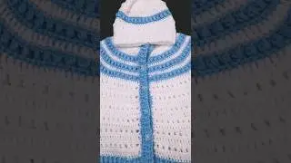 Beautiful Crochet Baby Dress Set 💙 Handmade Perfection#trending #knitting #easycrochet #diy #cute