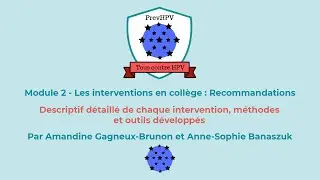 Descriptif détaillé de chaque intervention, méthodes et outils développés
