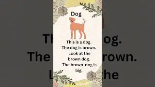 Reading Fluency | dog |Kindergarten | reading practice for kids #Shorts