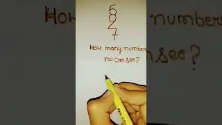 #MATHS FUN# QUESTION#HOW MANY NUMBERS CAN YOU SEE❓❓
