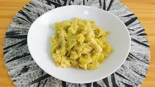 REVUELTO de CALABACÍN ,CEBOLLA Y HUEVO|COMIDA SALUDABLE