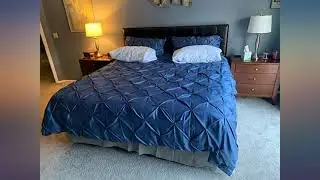 Pinch Pleated 3pc Duvet Cover Set 100% Egyptian Cotton 1000 Thread Count Zipper & review