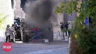 Tom Holland's Stunt Double Films 'Spider-Man: Brand New Day' In Basingstoke, England