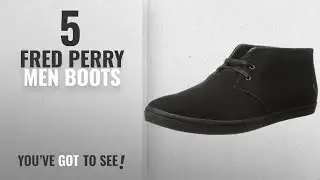 Top 10 Fred Perry Men Boots [ Winter 2018 ]: Fred Perry BYRON MID SUEDE Shoe, Black, 9 D UK (10 US)