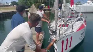 Solo Sailor Gary Swindail 5.8m around the world - Mini Globe Race Leg 1 arrival