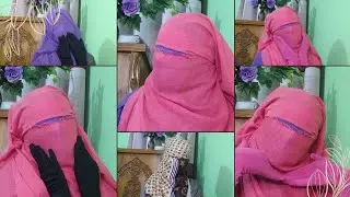 Full coverage eye veil hijab tutorial/double long gloves/layer niqab/#eyeveil #hijabstyle #viral