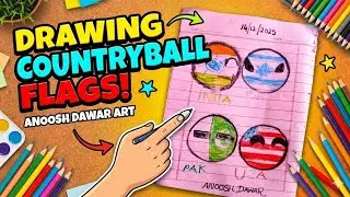 Countryball Style Flag Drawing 🌍 | Kids Art by Anoosh Dawar @Feras_salah 