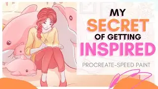 MY SECRET OF GETTING INSPIRED - Dolphin Girl [SPEED PAINT]